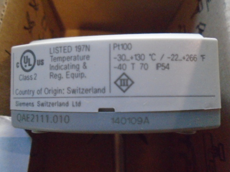 Siemens Temperatuur sensor PT100 - Kopen bij Spierings Koeltechniek